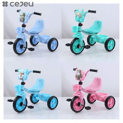 CJ-BDW-1102 Vendita diretta in fabbrica Triciclo per bambini a forma di cartone animato con luce e musica Materiale plastico per 2-7 anni