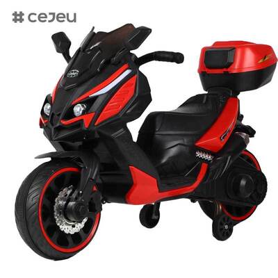 CJ-XL-1988 Unisex Moto Elettrica a 3 Ruote Batteria Giocattolo Cavalcabile in Plastica Piccole Ruote per Bambini 3-8 Anni Modello Più Recente Popolare