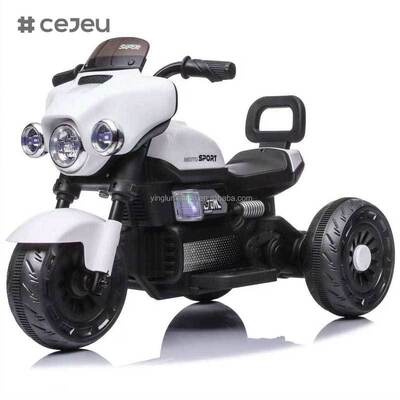 CJ-XGZ606 Vendita diretta di fabbrica Motocicletta elettrica per bambini Ragazzi Piccolo triciclo musicale alla moda con illuminazione da 2 a 4 anni 6V