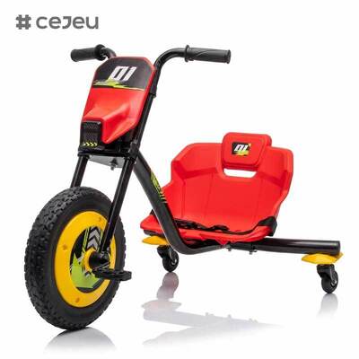 CJ-AHL027 Sedili in plastica 2-7 Anni Auto da Deriva a Pedali a Batteria Ruote posteriori girevoli e rotanti per divertimento all'aperto